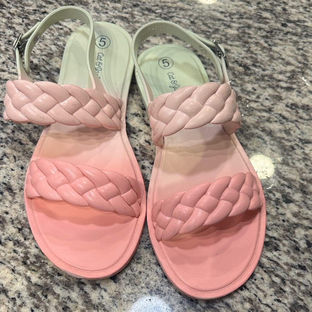 Cat & Jack Light Pink Braided Sandals